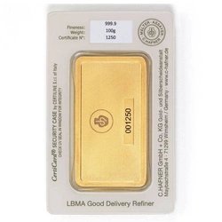 Sztabka Złota 100 g C Hafner