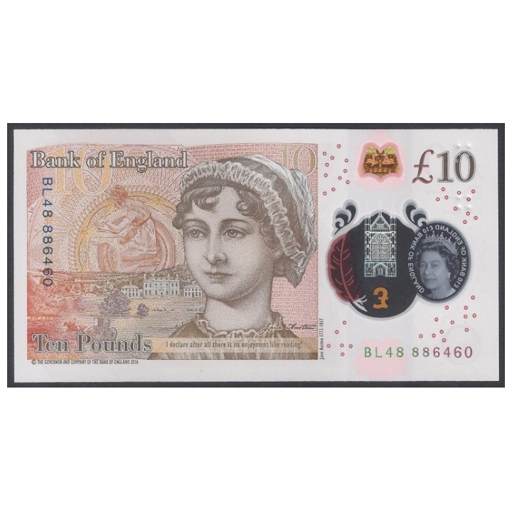 Banknot 10 Funtów Brytyjskich - Królowa Elżbieta II (10 pound / 10 GBP) 100 sztuk Obiegowy