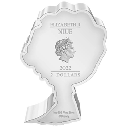 Niue: Disney Frozen - Elsa Chibi Coin kolorowany 1 uncja Srebra 2022 Proof