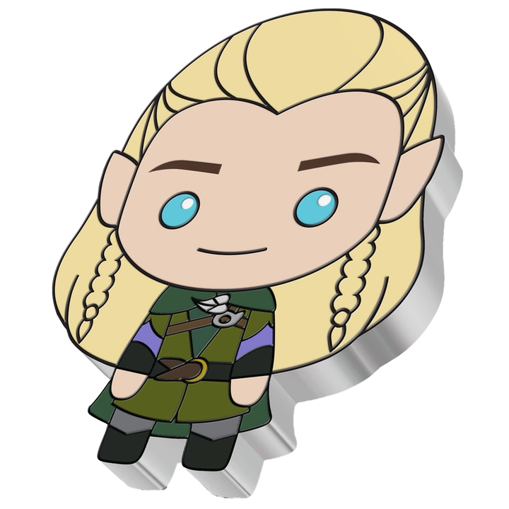 Niue: The Lord of the Rings - Legolas Chibi Coin kolorowany 1 uncja Srebra 2021 Proof