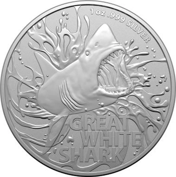 Najniebezpieczniejsze stworzenia Australii: The Great White Shark 1 uncja Srebra 2021