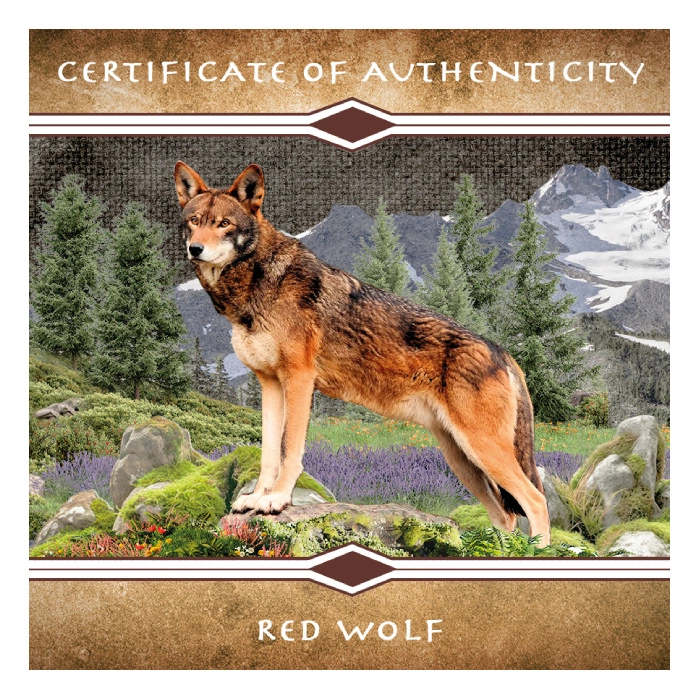 Mesa Grande Sovereign: Red Wolf kolorowany 5 uncji Miedzi 2025 w kapslu