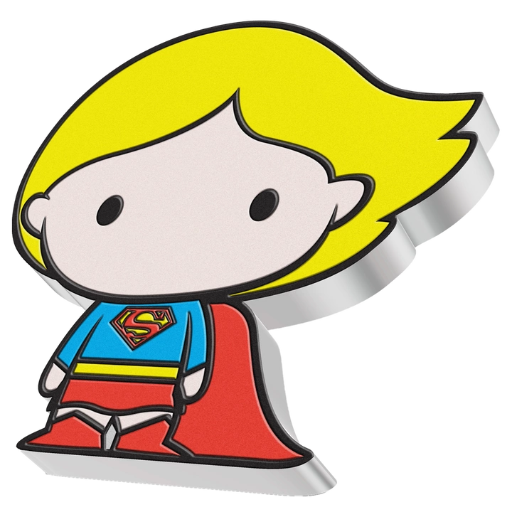 Niue: DC Comics - Supergirl Chibi Coin kolorowany 1 uncja Srebra 2021 Proof