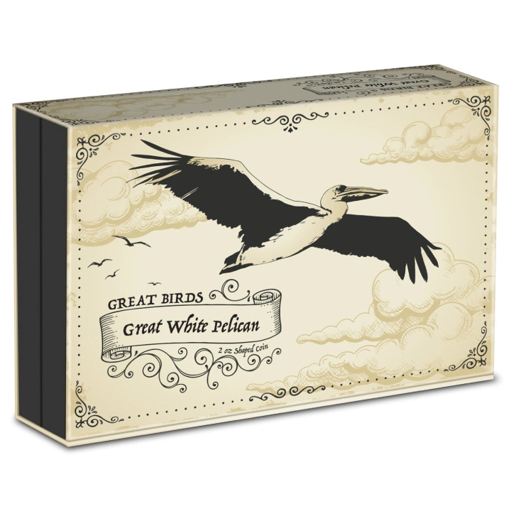 Niue: Great Birds - Great White Pelican 2 uncje Srebra 2024 Proof