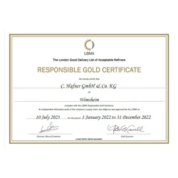 Sztabka C. Hafner - For You 1 gram Złota LBMA GD Refiner (biały)