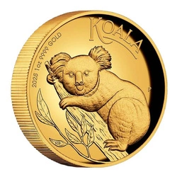 Koala 1 uncja Złota 2025 Proof High Relief