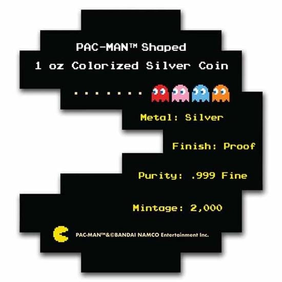Niue: PAC-MAN kolorowany 1 uncja Srebra 2021 Proof