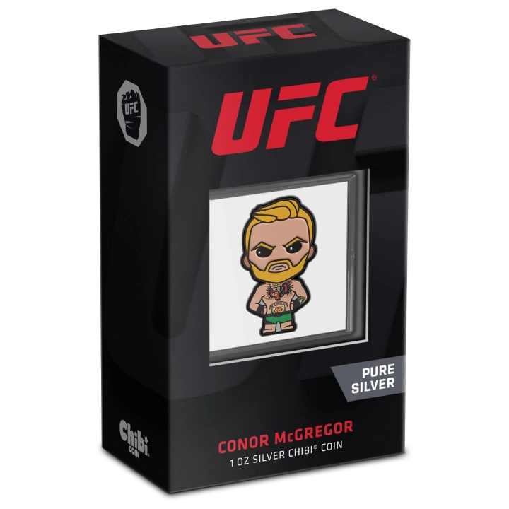 Niue: UFC - Chibi 'Conor McGregor' kolorowany 1 uncja Srebra 2023 Proof