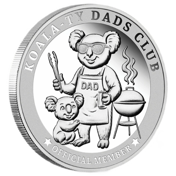 Dads Club Official Member Medallion 1/4 uncji Srebra Prooflike