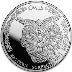 Czad: Owls - Eastern Screech Owl 1 uncja Srebra 2024 