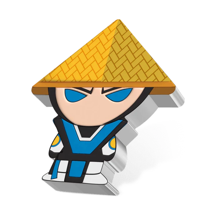 Niue: Mortal Kombat - Raiden Chibi Coin kolorowany 1 uncja Srebra 2022 Proof