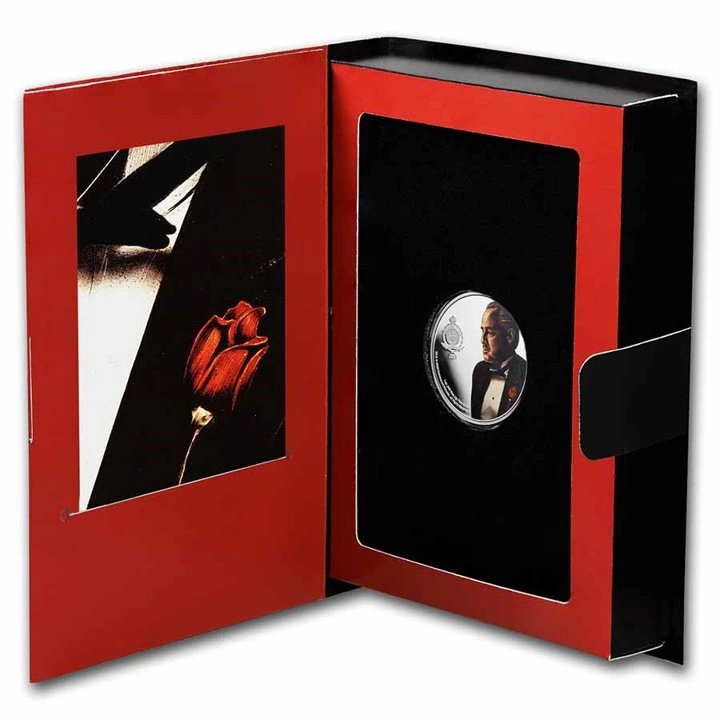 Niue: The Godfather kolorowany 50. rocznica filmu 1 uncja Srebra 2022 Proof