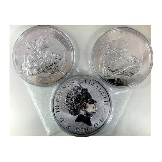 Św. Jerzy i Smok 10 Uncji Srebra 2020