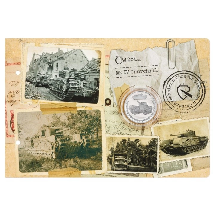 Niue: Armored Vehicles - Mk IV Churchill $1 Srebro 2023 Proof