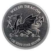 Niue: Heraldic - Welsh Dragon 1 uncja Srebra 2022