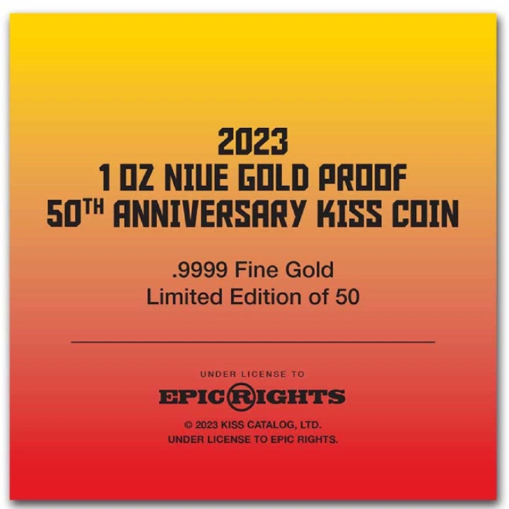 Niue: KISS 50th Anniversary 1 uncja Złota 2023