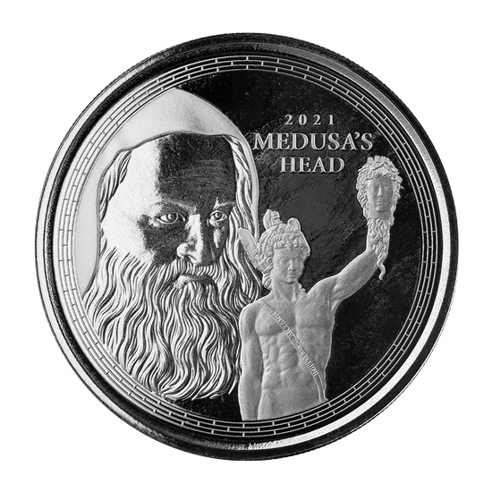 Gibraltar: Perseus With The Head Of Medusa 1 uncja Srebra 2021 Proof