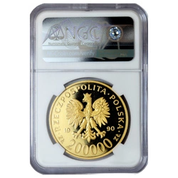 Polska: III RP "Solidarność" 200 000 Złotych 1990 PF 69 Ultra Cameo