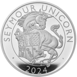 The Royal Tudor Beasts: The Seymour Unicorn 1 uncja Srebra 2024 Proof