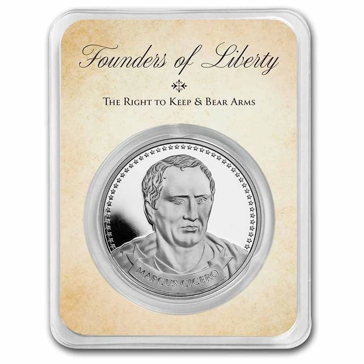 Founders of Liberty: Cicero - Keep & Bear Arms 1 uncja Srebra Slab