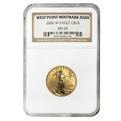 Amerykański Orzeł 1/4 uncji Złota 2006 MS 69 NGC