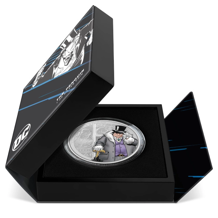 Niue: DC Villains - The Penguin kolorowany 1 uncja Srebra 2023 Proof
