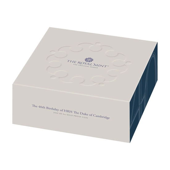 The 40th Birthday of HRH The Duke of Cambridge 5 uncji Złota 2022 Proof