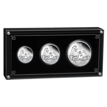 Perth Mint: Lunar III - Rok Konia: Zestaw 3 monet Srebro 2026 Proof