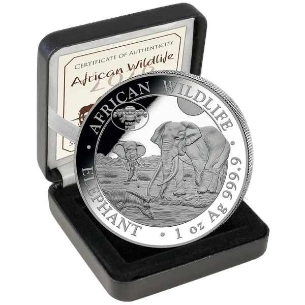 African Wildlife: Słoń Somalijski 1 uncja Srebra 2026 Privy Mark WMF Berlin