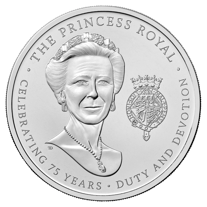 The 75th Birthday of HRH The Princess Royal £5 Miedzionikiel 2025