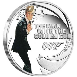 Tuvalu: The Man with the Golden Gun kolorowany 1/2 uncji Srebra 2021 Proof