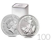 Britannia 1 uncja Srebra 2020 PAKIET 100 SZTUK