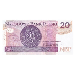 Banknot Polska 20 Złotych (20 PLN) Obiegowy