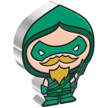 Niue: DC Comics - Green Arrow Chibi Coin kolorowany 1 uncja Srebra 2022 Proof