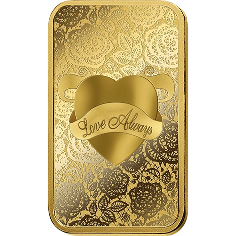 5 gramów Sztabka Złota Pamp Love Always