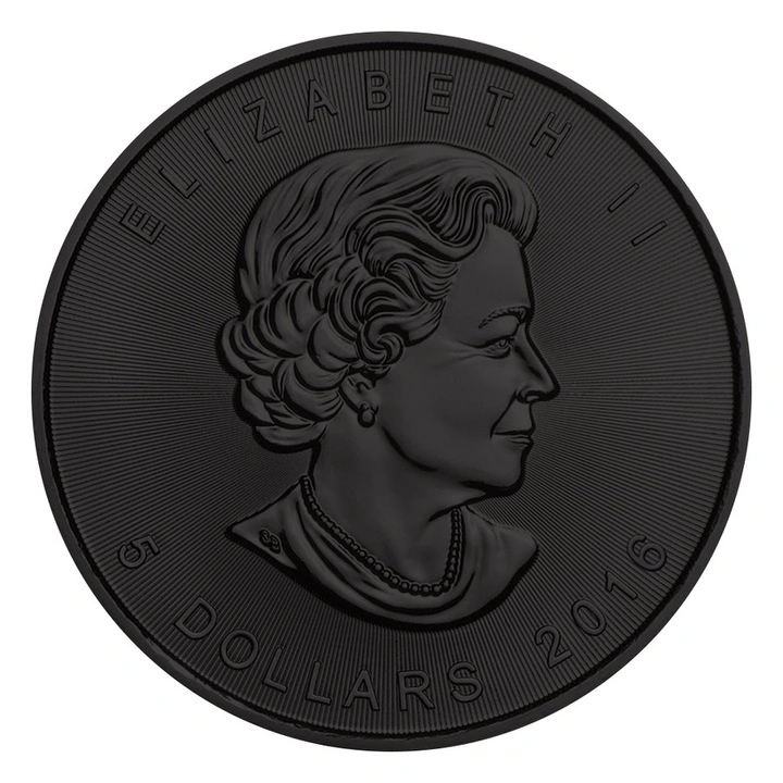 Kanadyjski Liść Klonowy Apocalypse pozłacany 1 uncja Srebra 2016 Black Ruthenium