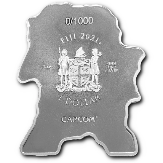 Street Fighter: Mini Fighter Chun Li kolorowany 1 uncja Srebra 2021 Proof