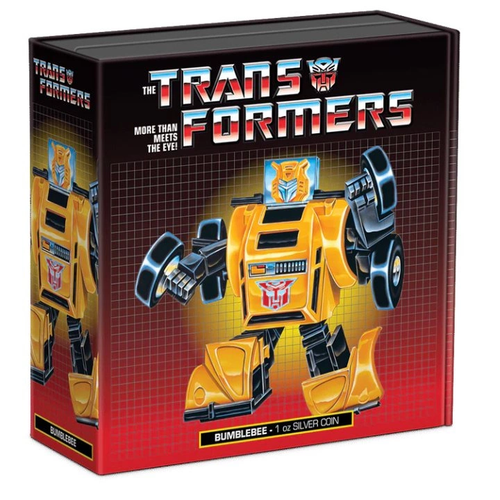 Niue: Transformers - Bumblebee kolorowany 1 uncja Srebra 2022 Proof