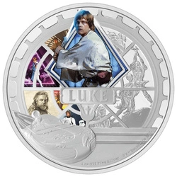 Niue: Star Wars - Luke Skywalker kolorowany 3 uncje Srebra 2023 Proof