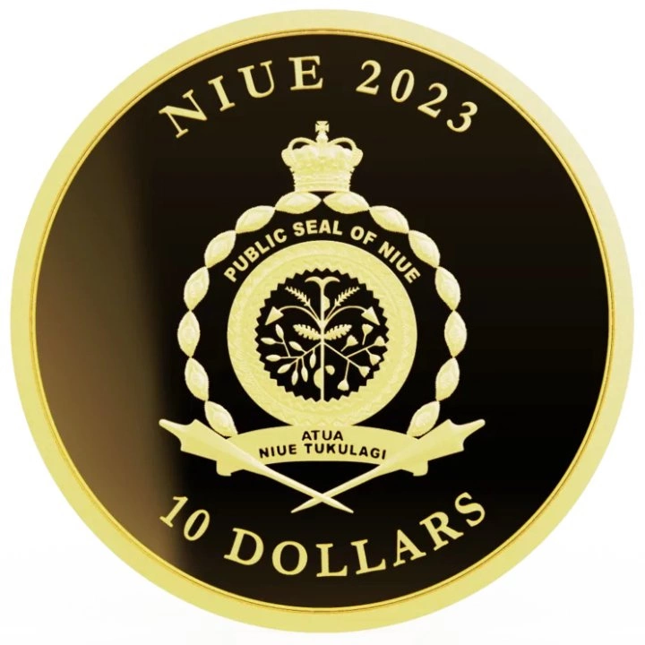 Niue: Vivat Humanitas 1/10 uncji Złota 2023 Prooflike