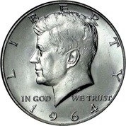 Kennedy half dollar 1960-1964 – srebrna półdolarówka USA