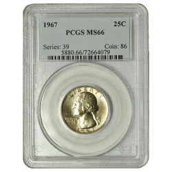USA: Liberty/Washington Quarter 25 centów 1967 PCGS MS66