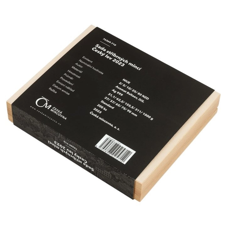 Zestaw 5 monet Niue: Czech Lion Srebro 2023