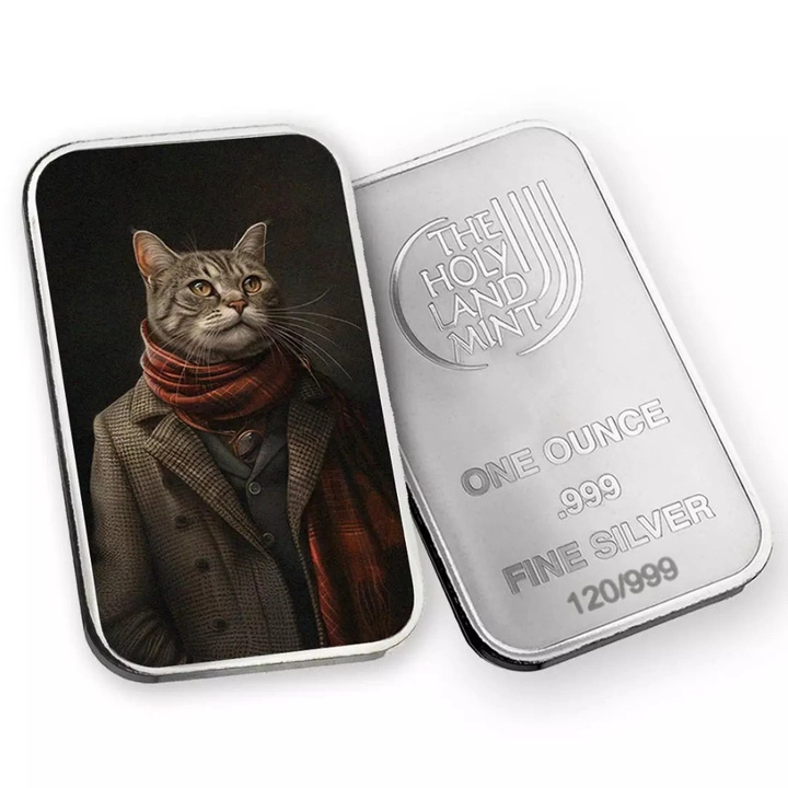 Sztabka The Holy Land Mint - Human Cats - William kolorowana 1 uncja Srebra 2025