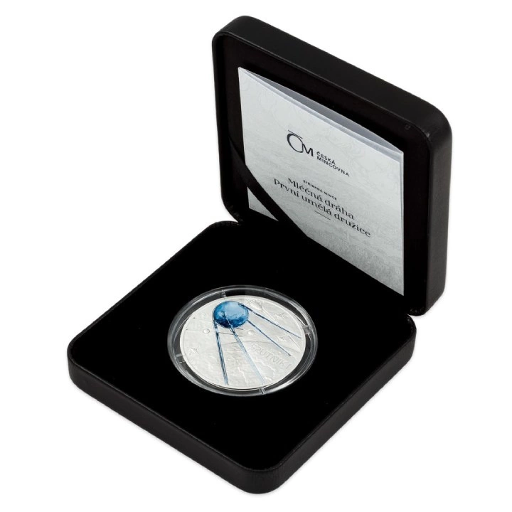 Niue: The Milky Way - The First Artificial Satellite kolorowany $1 Srebro 2022 Proof