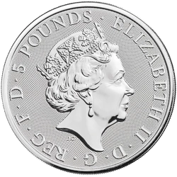 Bestie Królowej: Biały Chart z Richmond 2 uncje Srebra 2021