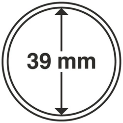 Leuchtturm - Plastikowy kapsel na monetę 39 mm 100 sztuk