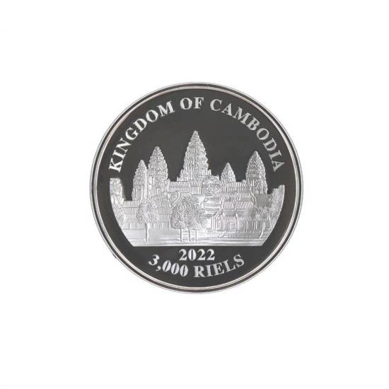 The Lost Tigers of Cambodia 1 uncja Srebra 2022 Proof High Relief