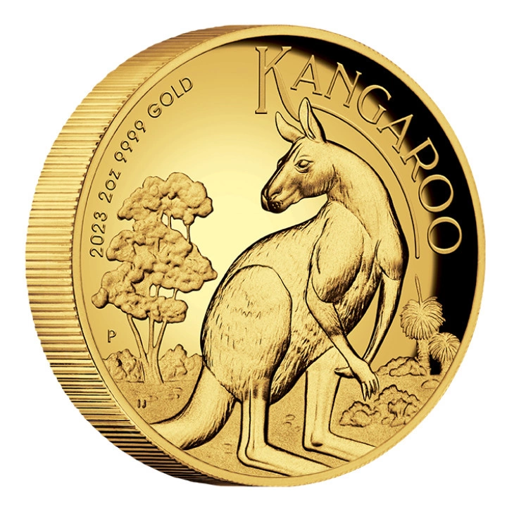 Australijski Kangur 2 uncje Złota 2023 Proof High Relief