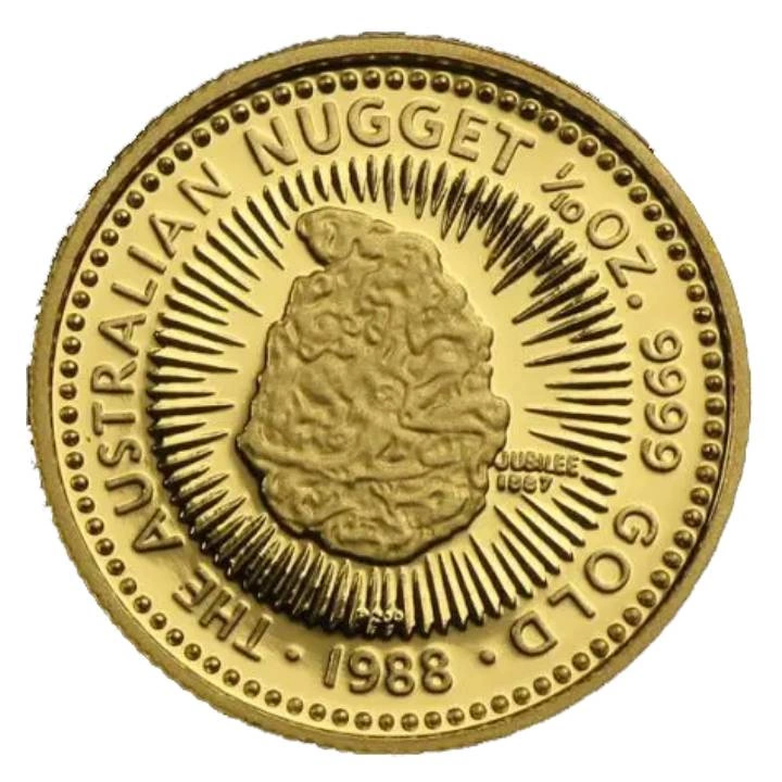 Perth Mint: Australian Nugget 1/10 uncja Złota 1988 Proof